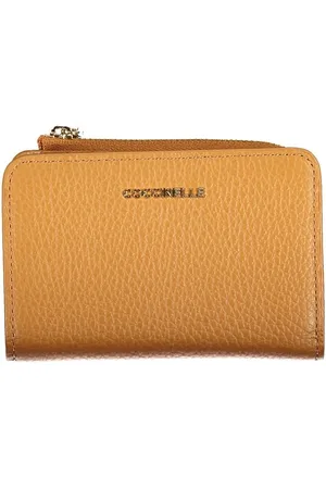 Coccinelle Tilbehør, Dame, Brun, ONE SIZE, Læder, Brun Læderpung med Metallisk Finish