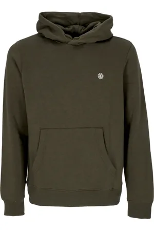 Element Sweathshirts & Hoodies, Herre, Grøn, XS, Bomuld, Skovnat Klassisk Hættetrøje med Hætte