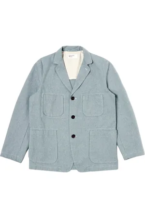 Universal Works Jakke, Herre, Blå, XL, Uld, Indigo Omdannet Jean Klædning Jakke