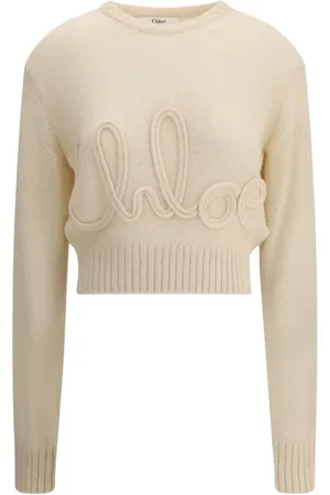 Chloé Strik, Dame, , S, Uld, Alpaca Cropped Sweater