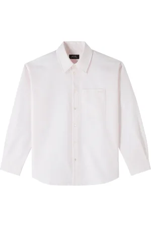 A.P.C. Bluser & Skjorter, Dame, Hvid, S, Bomuld, Broderet Boyfriend Skjorte