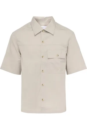 Maison Kitsuné Skjorte, Herre, , S, Bomuld, Ripstop Bomuldsskjorte