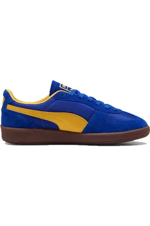 PUMA Sko, Herre, Blå, 45 EU, Læder, Vintage Vivid & Sunny Yellow Sneakers