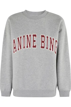 ANINE BING Sweathshirts & Hoodies, Dame, Grå, XS, Bomuld, Grå Spencer Sweatshirt med Ribbed Trim