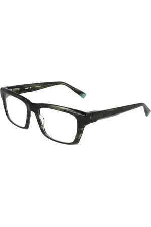Etnia Barcelona Tilbehør, Herre, Grøn, 53 MM, Modige firkantede stelbriller Carey