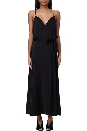 Armani Exchange Kjole, Dame, Sort, 5XL, Polyester, Elegant Hvid Midi Kjole