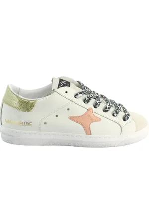 Ama Brand Sko, Dame, Hvid, 39 EU, Rosa Sneakers Mod. 4017