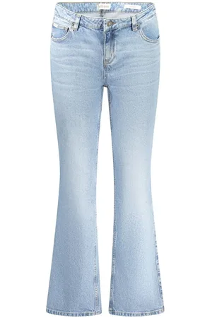 Guess Jeans, Dame, Blå, W24 L32, Lys Blå Bootcut Jeans Vasket Effekt