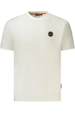 Napapijri Top, Herre, Hvid, 2XL, Bomuld, Hvid Bomuld Herre T-Shirt