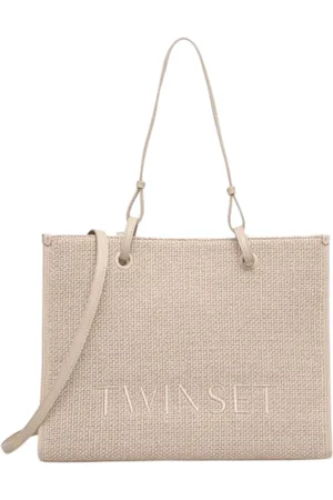 Twin-Set Taske, Dame, , ONE SIZE, Uld, Canvas Shopper Taske med Lynlås