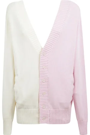 Fiorucci Strik, Dame, Flerfarvet, M, Uld, To-farvet Cardigan med Knapdetaljer