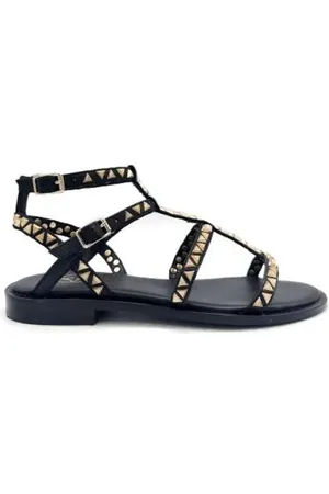 Ash Sko, Dame, Sort, 38 EU, Uld, Studded Flat Sandal