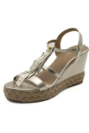 Gioseppo Sko, Dame, Brun, 40 EU, Læder, Kvinders Kile Sandaler Platinum Elderon