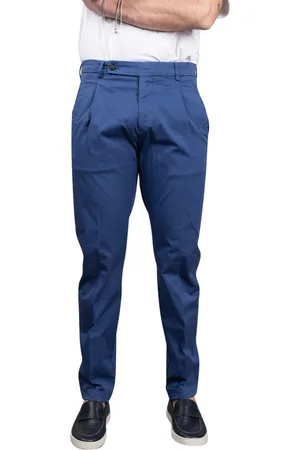 Berwich Bukser, Herre, Blå, L, Bomuld, Blå Chino Bukser Slim Fit