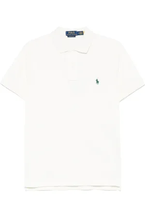 Ralph Lauren Top, Herre, Hvid, 2XL, Bomuld, Tilpasset Slim Fit Bomuld Mesh Polo