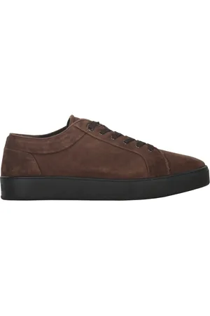 MOORER Sko, Herre, Brun, 42 EU, Suede, Suede Sneakers Rund Tålinje Kalv Gummi