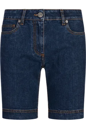 Etro Shorts, Dame, Blå, W26, Bomuld, Blå Bukser med Broderi