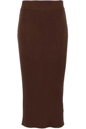 Herskind Nederdel, Dame, Brun, XS, Striknederdel i Gina-stil