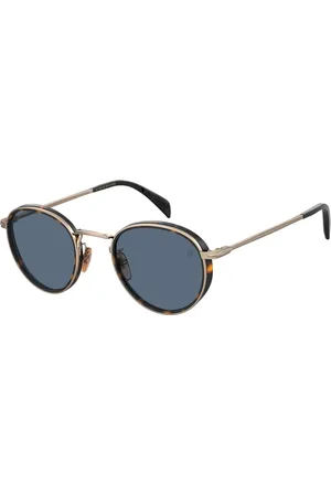 DB EYEWEAR BY DAVID BECKHAM Tilbehør, Herre, Gul, 49 MM, Havana Gold/Blue Solbriller