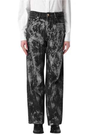 Ganni Jeans, Dame, Sort, W29, Sorte Wide Leg Jeans