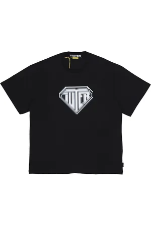 IUTER Top, Herre, Sort, XL, Bomuld, Pixel Logo Sort Herre T-shirt