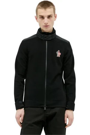 Moncler Jakke, Herre, Sort, S, Uld, Polstret Uld-Blød Lynlås Jakke