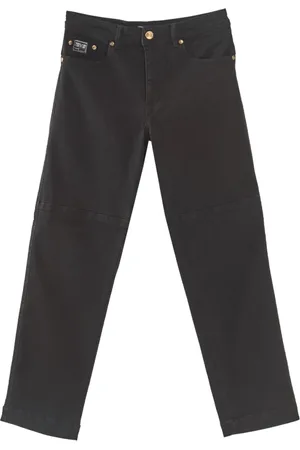 VERSACE Bukser, Herre, Sort, W40, Denim, Placket Bukser i Nero Denim