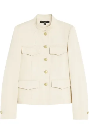 Max Mara Jakke, Dame, , L, Bomuld, Bomuld Gabardine Jakke
