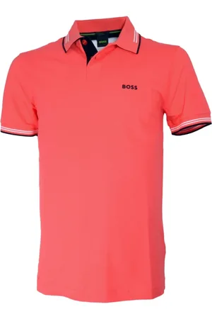 HUGO BOSS Top, Herre, Rød, 2XL, Bomuld, Slim Fit Bomuld Pique Polo Rød