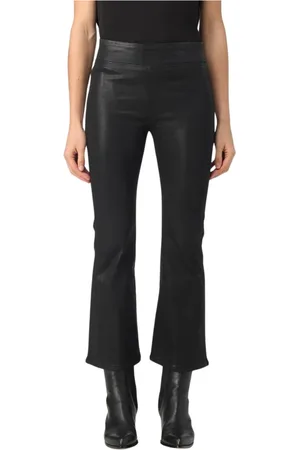 Frame Jeans, Dame, Sort, M, Denim, Sort Coated Denim Flare Jeans