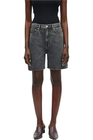 Samsøe Samsøe Shorts, Dame, Grå, W31, Denim, Lavtaljede løstsiddende shorts