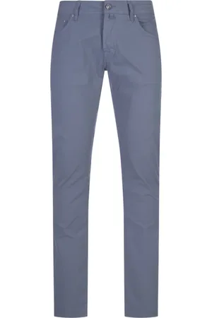 Jacob Cohen Bukser, Herre, Blå, W36, Blå Slim Fit 5-Lommebukser