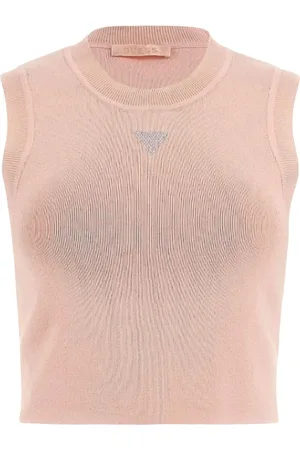 Guess Strik, Dame, Lyserød, S, Alexia Tank Top med Viskoseblanding
