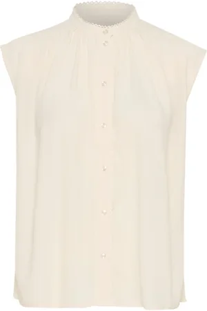 INWEAR Top, Dame, Hvid, S, Uld, Elegant Whisper Bluse