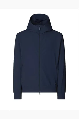save the duck Jakke, Herre, Blå, XL, Uld, Blå Luiz Hoody Jakke med Lynlås
