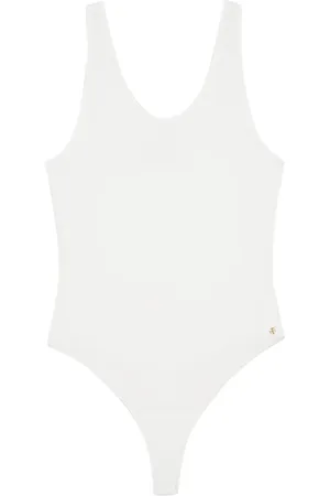 ANINE BING Top, Dame, Hvid, S, Hvid Ginny Bodysuit Top