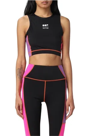 OOF Wear Sport, Dame, Sort, S, Uld, Sort Ærmeløs Sport BH Top