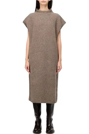 Filippa K Kjole, Dame, Brun, S, Elegant Brun Midi Kjole