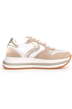 Voile blanche Sko, Dame, Flerfarvet, 38 EU, Læder, Sand & Platinum Sneaker med Ruskind