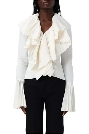 Alexander McQueen Bluser & Skjorter, Dame, , S, Bomuld, Ruffle Cuff Blouse