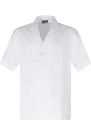 Emporio Armani Skjorte, Herre, Hvid, L, Linned, Hvidt badetøj i hørskjorte