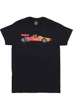 Thrasher Top, Herre, Sort, S, Bomuld, Sort Racecar Print Tee Kort Ærme