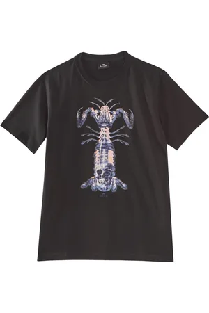 Paul Smith Top, Herre, Sort, L, Bomuld, T-shirt med kranium bønnebille grafik