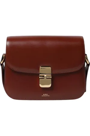 A.P.C. Taske, Dame, Brun, ONE SIZE, Læder, Brun Læder Crossbody Taske