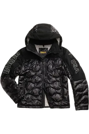 Blauer Jakke, Herre, Sort, XL, Uld, Sort Wolfe Pufferjakke med Taslan