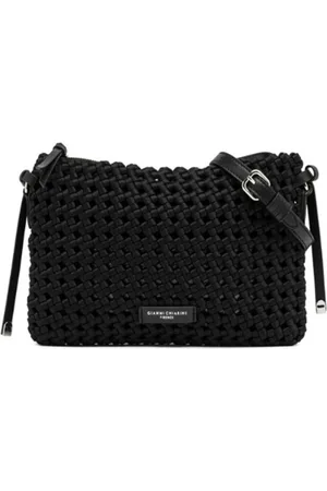 Gianni chiarini Taske, Dame, Sort, ONE SIZE, Uld, Sort Vævet Pochette Taske