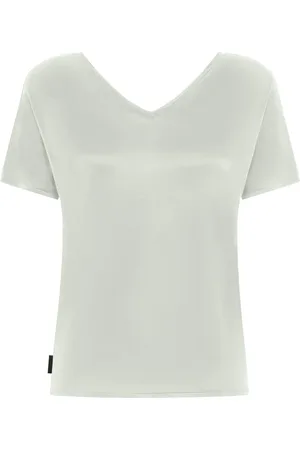 RRD Bluser & Skjorter, Dame, Hvid, M, Bomuld, V-hals bomuldst-shirt til kvinder