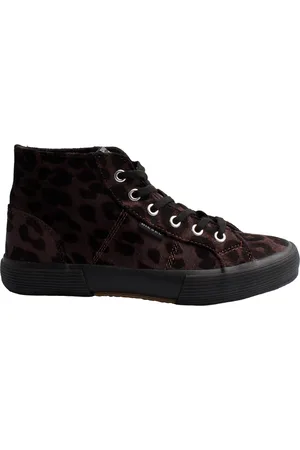 Diesel Sko, Dame, Grå, 36 EU, Høje urban sneakers med ruskind finish