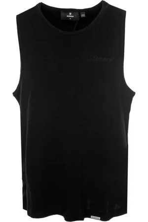 Represent Top, Herre, Sort, L, Vaffel Tank Top Ærmeløs Rund Hals