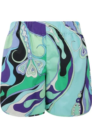 Emilio Pucci Shorts, Dame, Flerfarvet, S, Bomuld, Orkide Print Bomuld Shorts